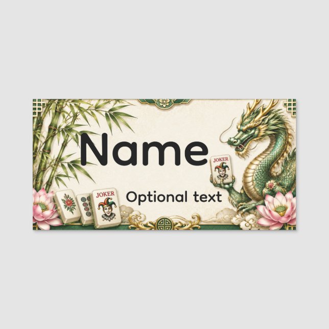 Mahjong Name Tags (Front)