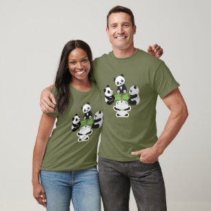 Mahjong Panda Cute Funny T-Shirt