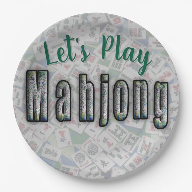 Mahjong Paper Plates (Front)