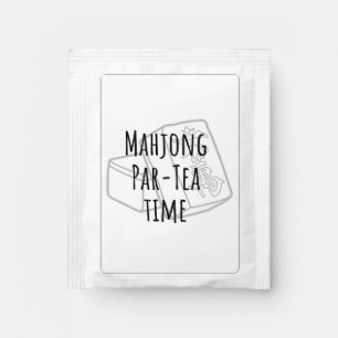 Mahjong par-tea time   Funny mahjong Tea Bag Drink Mix