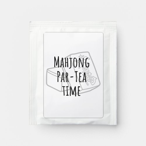 Mahjong par_tea time  Funny mahjong Tea Bag Drink Mix