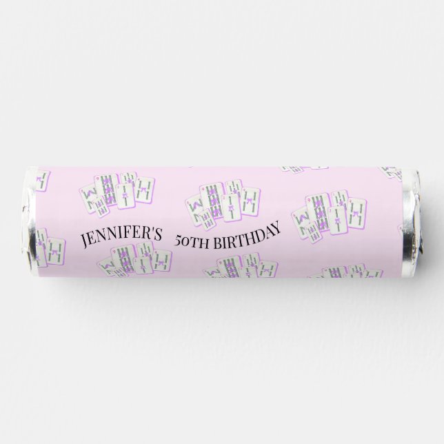 Mahjong Party Breath Mints, mahjong party favors (Front)