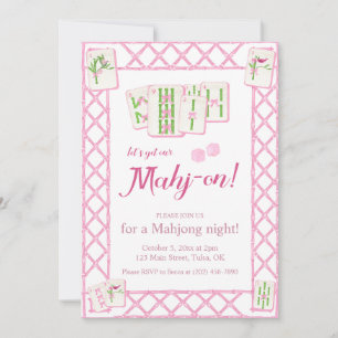 Mahjong Party Invitation, mahjong instant invite