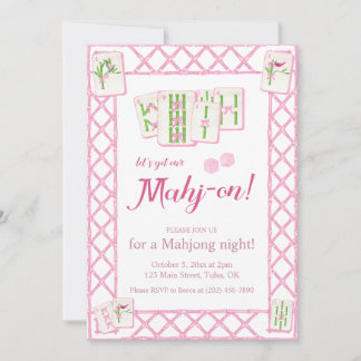 Mahjong Party Invitation, mahjong instant invite