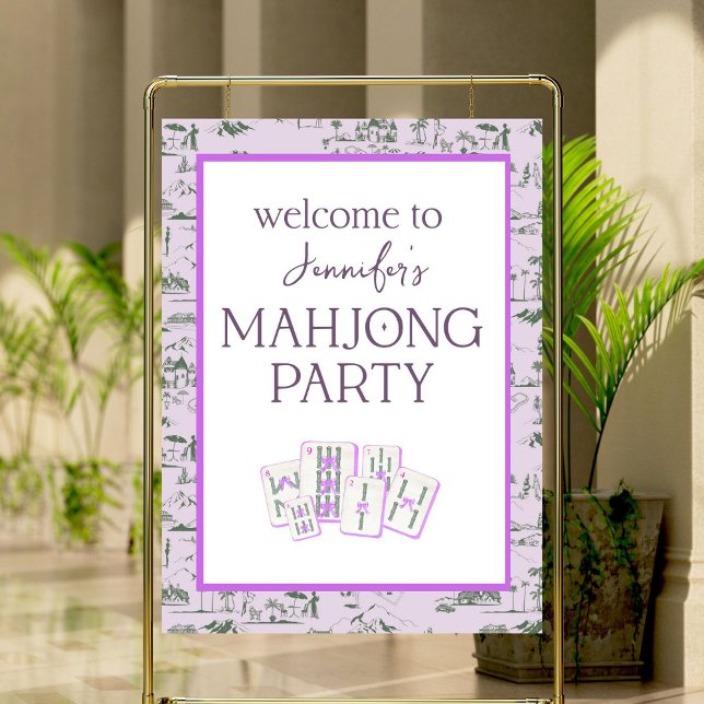 Mahjong Party Toile  Welcome Sign (Creator Uploaded)