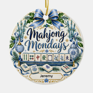 Mahjong Personalized Christmas Ornament Gift