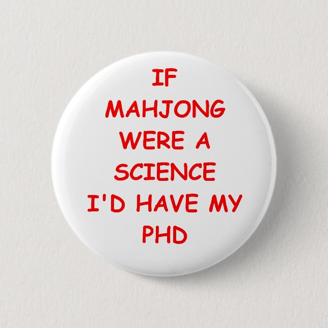 mahjong pinback button (Front)