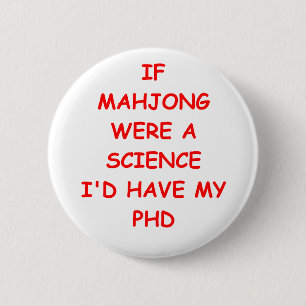 mahjong pinback button