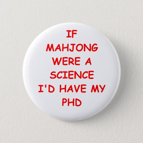 mahjong pinback button