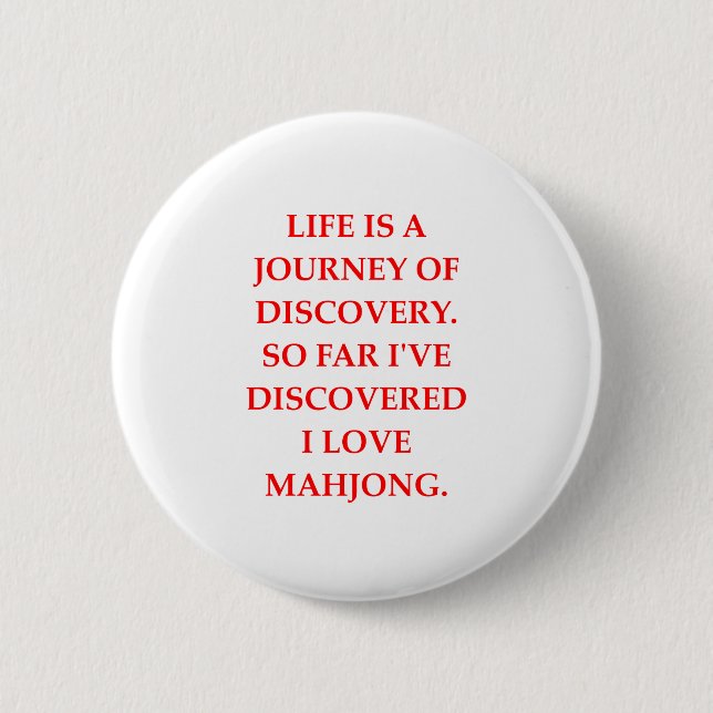 MAHJONG PINBACK BUTTON (Front)