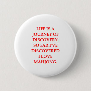 MAHJONG PINBACK BUTTON
