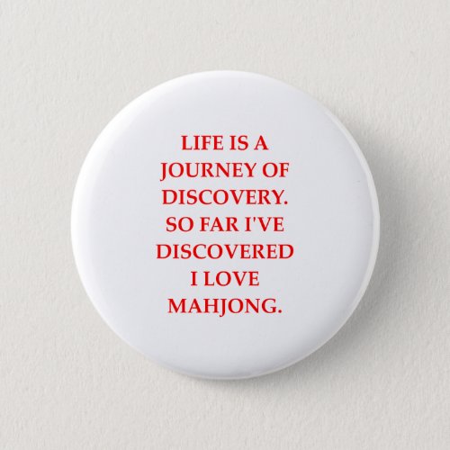 MAHJONG PINBACK BUTTON