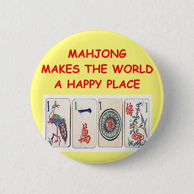 mahjong pinback button (Front)