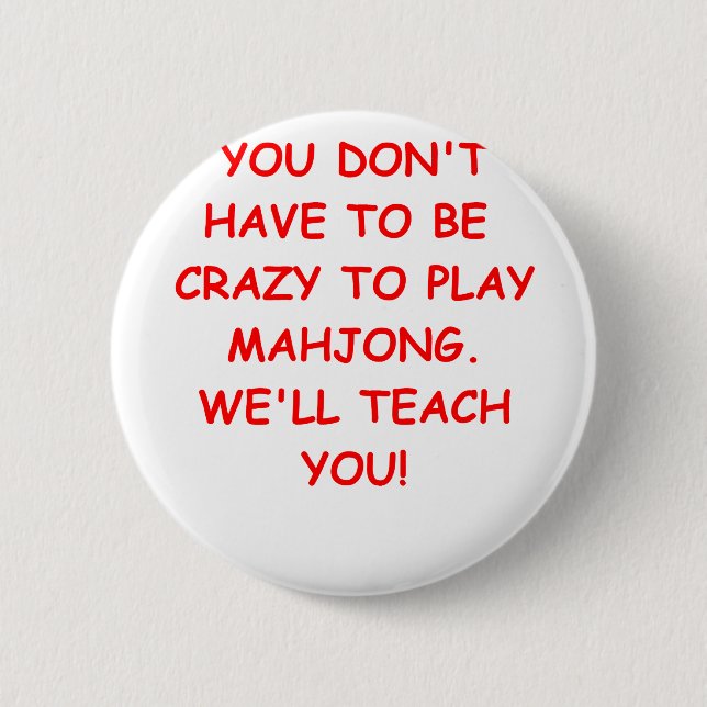 mahjong pinback button (Front)