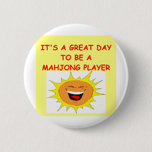 MAHJONG PINBACK BUTTON