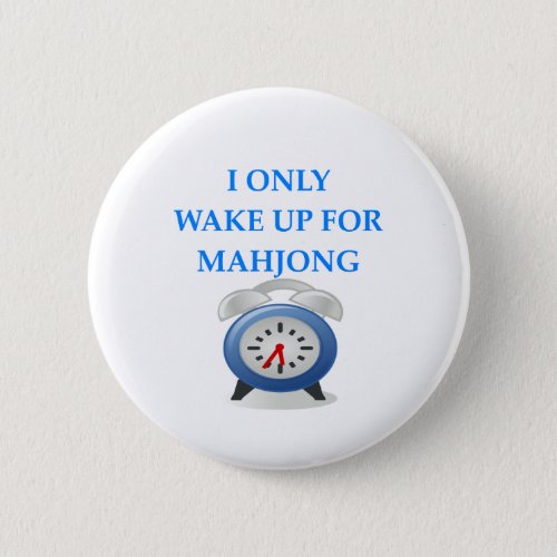 MAHJONG PINBACK BUTTON