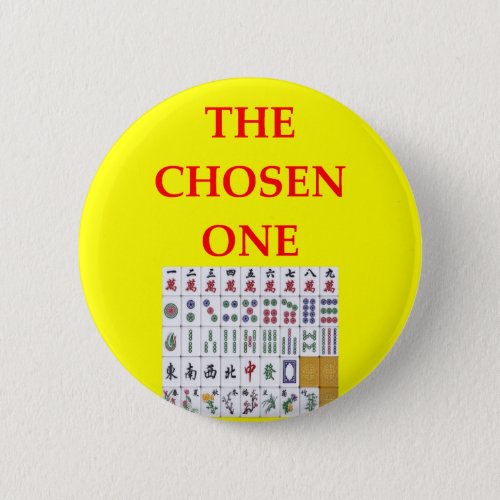 MAHJONG PINBACK BUTTON