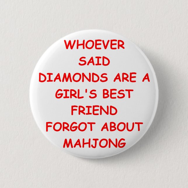 mahjong pinback button (Front)