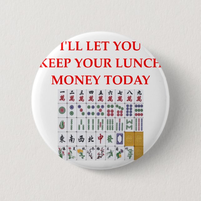 mahjong pinback button (Front)