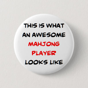 mahjong player, awesome button