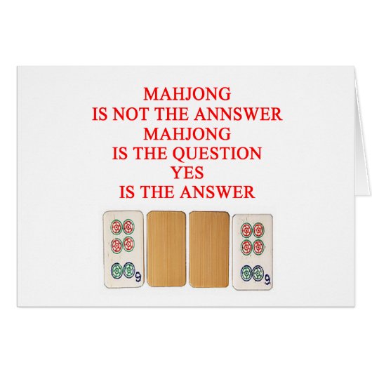 mahjong player design cards (Front Horizontal)