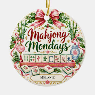 Mahjong Player Ornament Personalized Gift