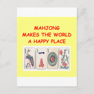mahjong postcard