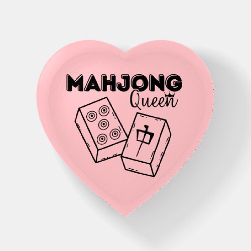 Mahjong Queen Baby Pink Paperweight