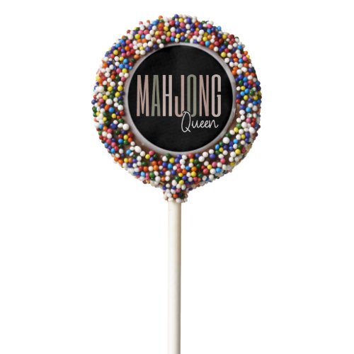 Mahjong queen big letters chocolate covered oreo pop