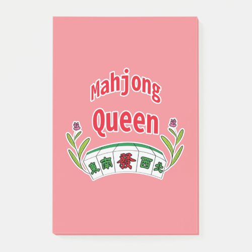 Mahjong Queen design for smart women Post_it Notes