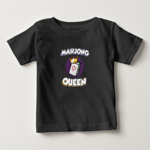 Mahjong Queen Game Mahjong Player Games Graphic Baby T_Shirt