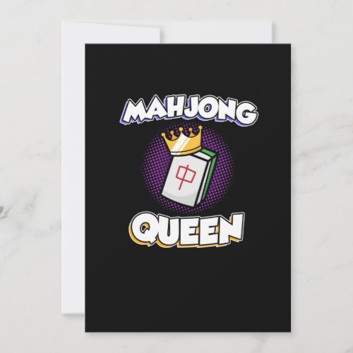 Mahjong Queen Game Mahjong Player Games Graphic Thank You Card