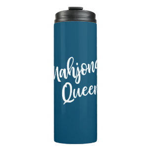 Mahjong Queen in Teal Blue Thermal Tumbler