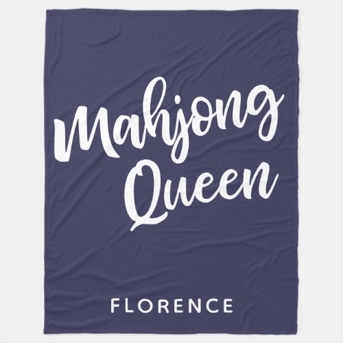 Mahjong Queen Personalized Fleece Blanket