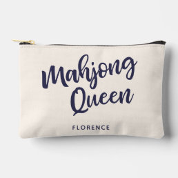 Mahjong Queen Personalized Name Funny Humor Accessory Pouch