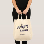Mahjong Queen Personalized Tote Bag<br><div class="desc">Perfect gift for your favorite mahjong player.</div>