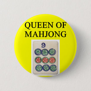 MAHJONG queen Pinback Button