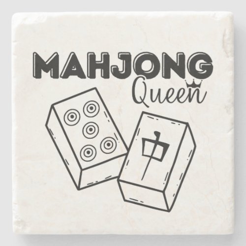 Mahjong Queen Stone Coaster