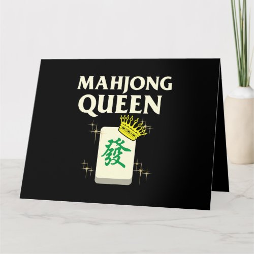 Mahjong Queen Tile Game Lover Players Card