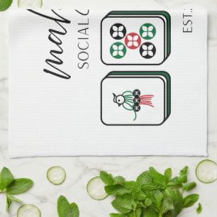 Mahjong Social Club Est 2026  Kitchen Towel