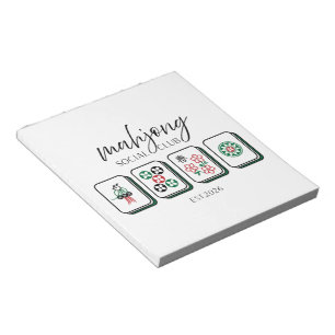 Mahjong Social Club Est 2026  Notepad