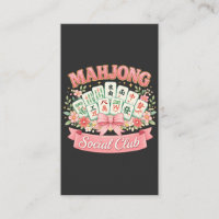 Mahjong Social Club Pink Floral Bow