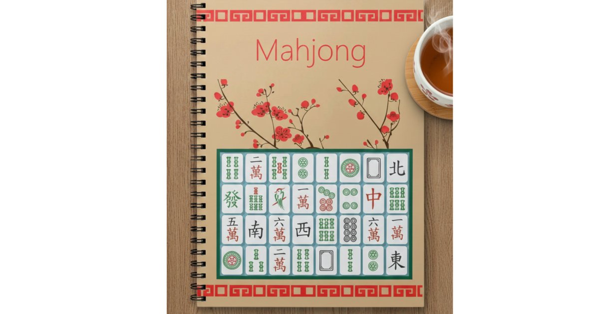 Mahjong Spiral Photo Notebook | Zazzle