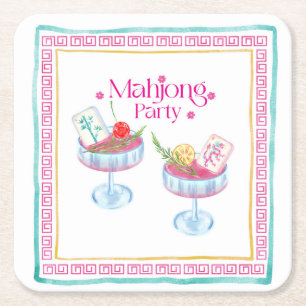 Mahjong Square Paper Coaster