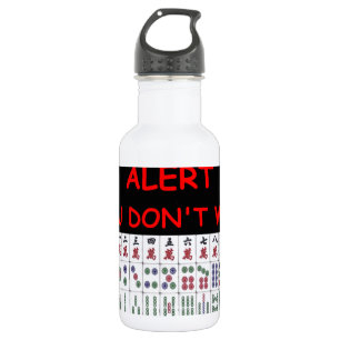 mahjong stainless steel water bottle