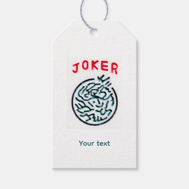 MahJong symbol tile Joker  Gift Tags (Front)