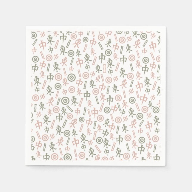 Mahjong symbols  napkins (Front)