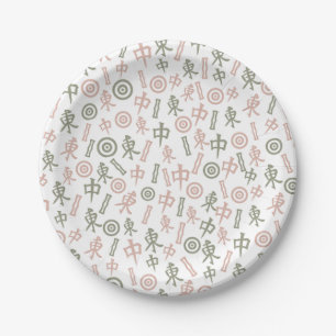 Mahjong Symbols Paper Plates