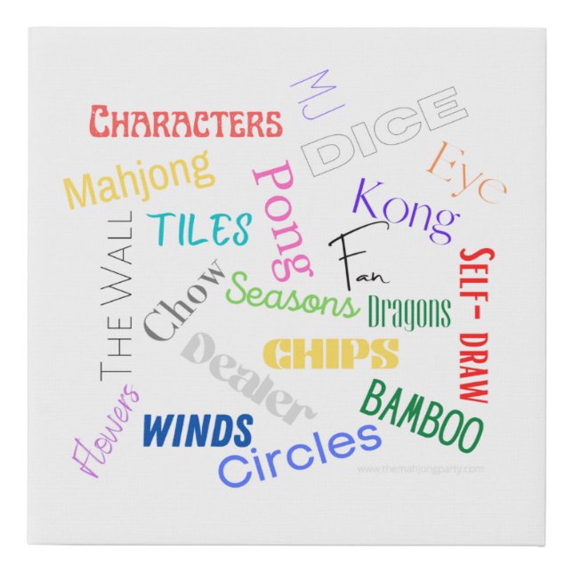 Mahjong themed canvas print (Front)