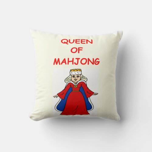 mahjong throw pillow